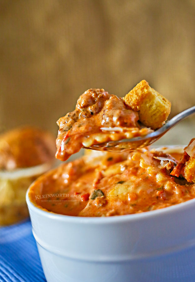 sausage ravioli soup