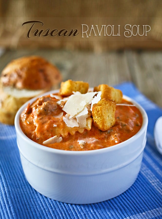 Tuscan Ravioli Soup