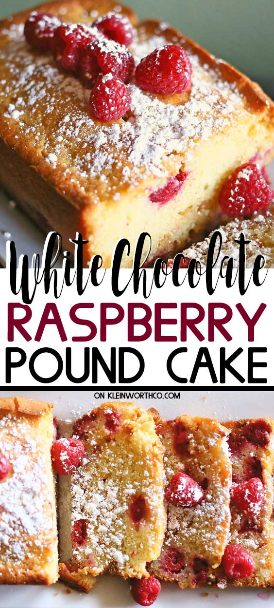 Raspberry White Chocolate Pound Cake