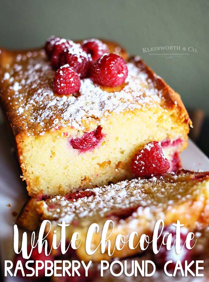 Raspberry White Chocolate Pound Cake