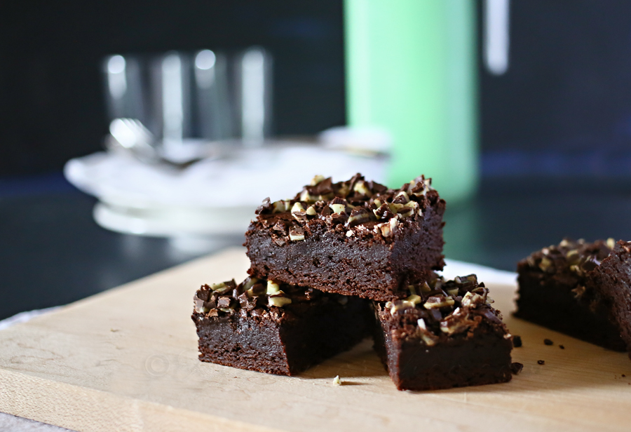 Irish Cream Mint Brownies