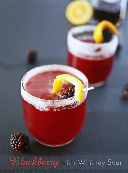 Blackberry Irish Whiskey Sour