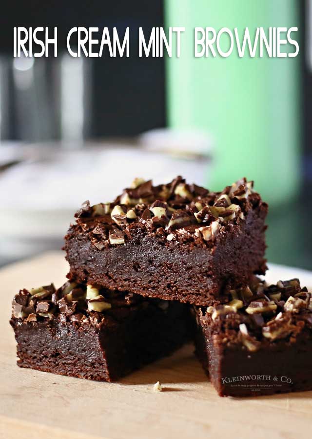 Irish Cream Mint Brownies