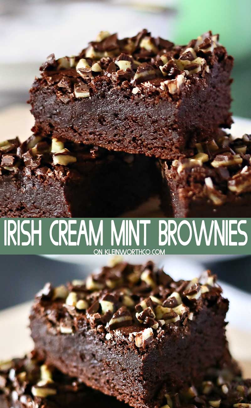 Irish Cream Mint Brownies
