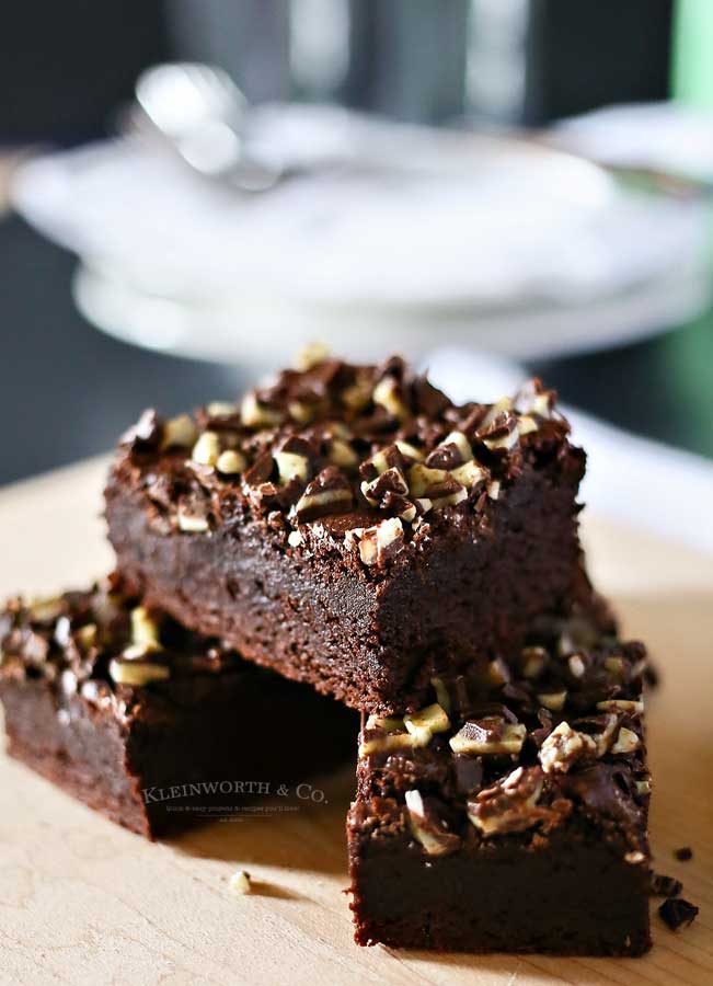 Boozy brownies - Irish Cream Mint Brownies