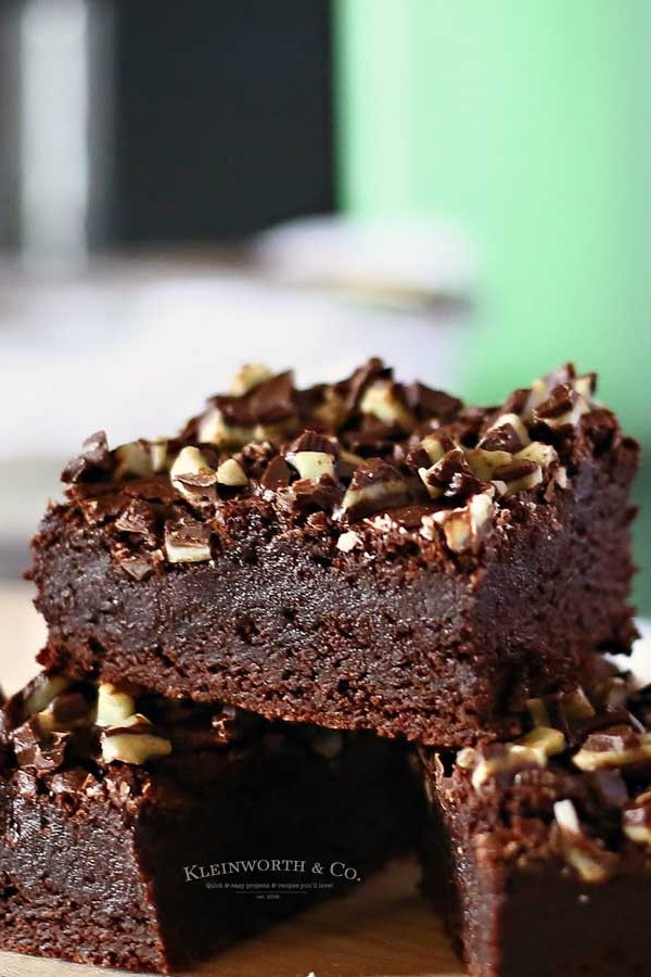 St Patrick's Day - Irish Cream Mint Brownies