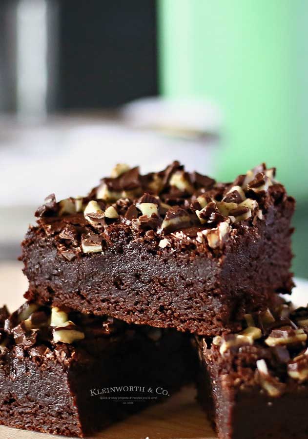 St Patrick's Day - Irish Cream Mint Brownies