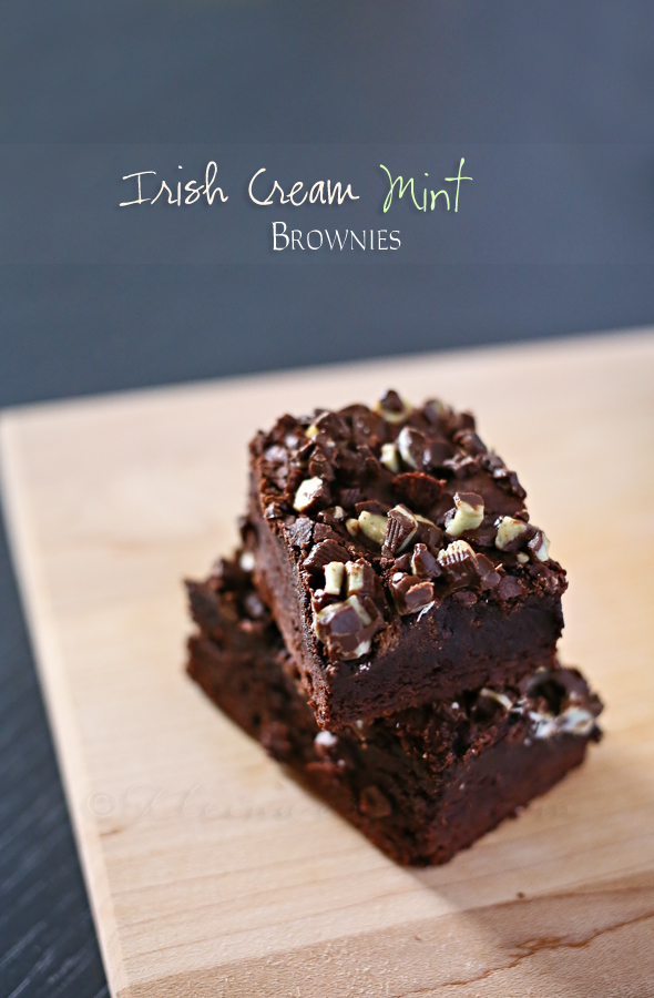 Irish Cream Mint Brownies