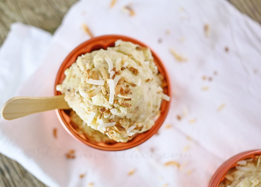 Toasted Coconut Banana Ice Cream