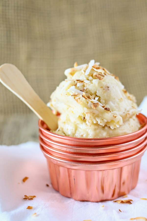 Toasted Coconut Banana Ice Cream