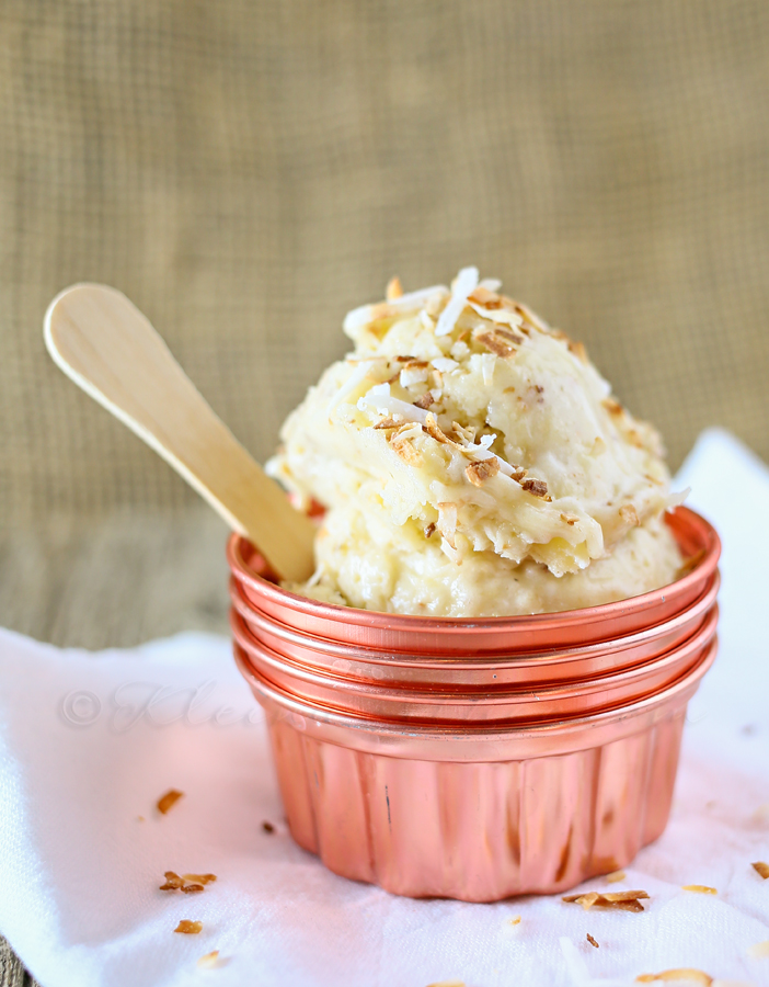 Toasted Coconut Banana Ice Cream