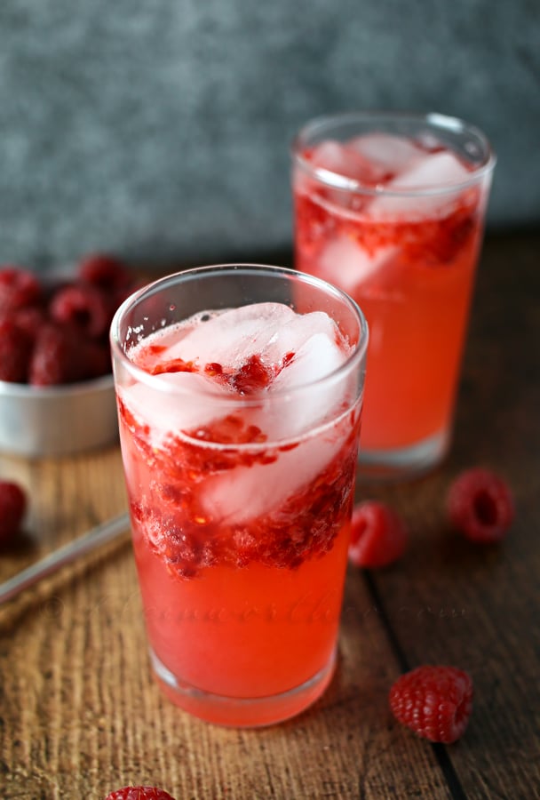 Sour Raspberry Tom Collins