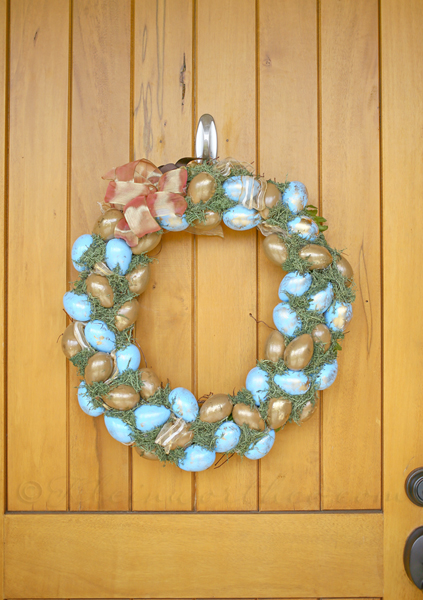 Blue & Gold Easter Wreath