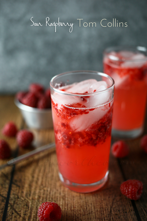 Sour Raspberry Tom Collins