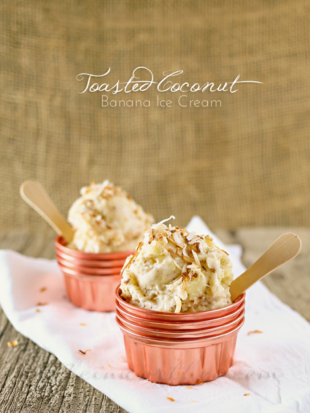 Toasted Coconut Banana Ice Cream