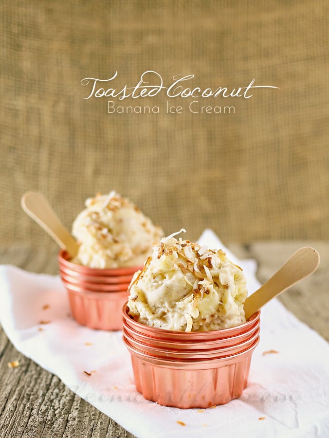 Toasted Coconut Banana Ice Cream