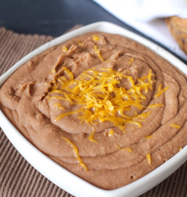 Restaurant Style Refried Beans from Gina @ Kleinworth & Co.