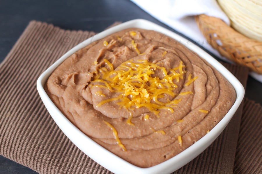 Restaurant Style Refried Beans from Gina @ Kleinworth & Co.