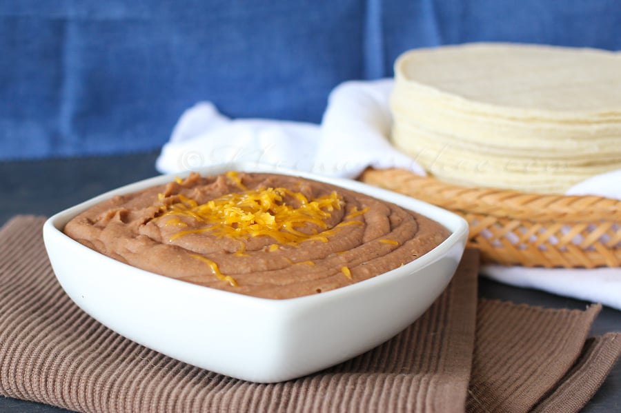 Restaurant Style Refried Beans from Gina @ Kleinworth & Co.