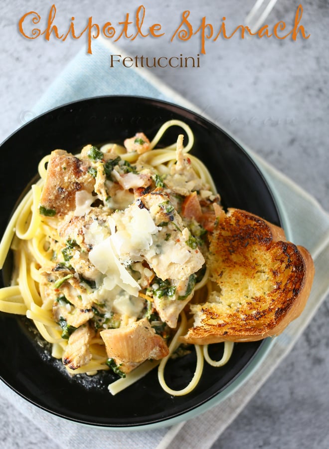 Chipotle Spinach Fettuccini