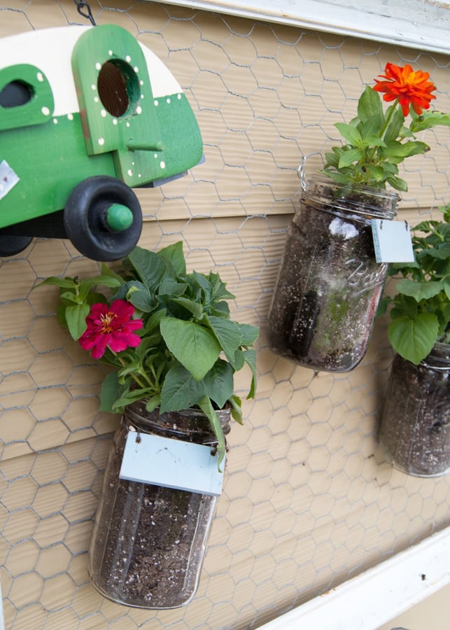 Mason Jar Wall Garden