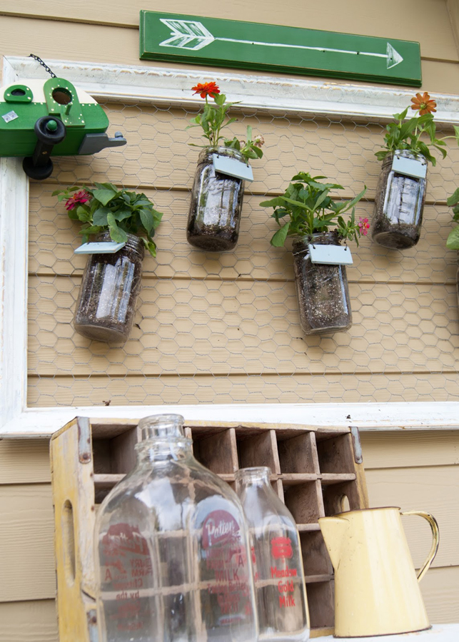 Mason Jar Wall Garden