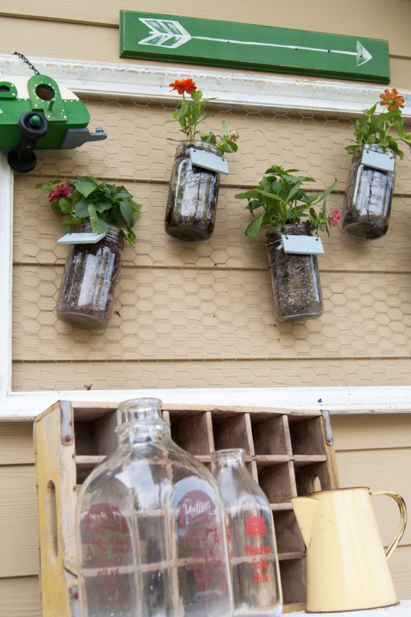 Mason Jar Wall Garden