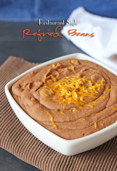 Restaurant Style Refried Beans from Gina @ Kleinworth & Co.