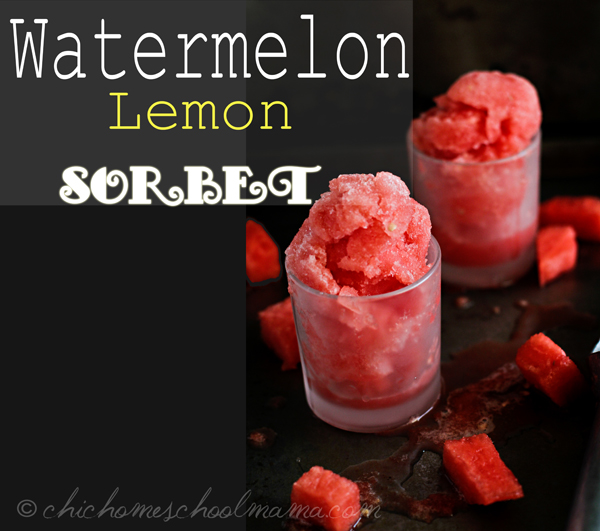 Watermelon Lemon Sorbet
