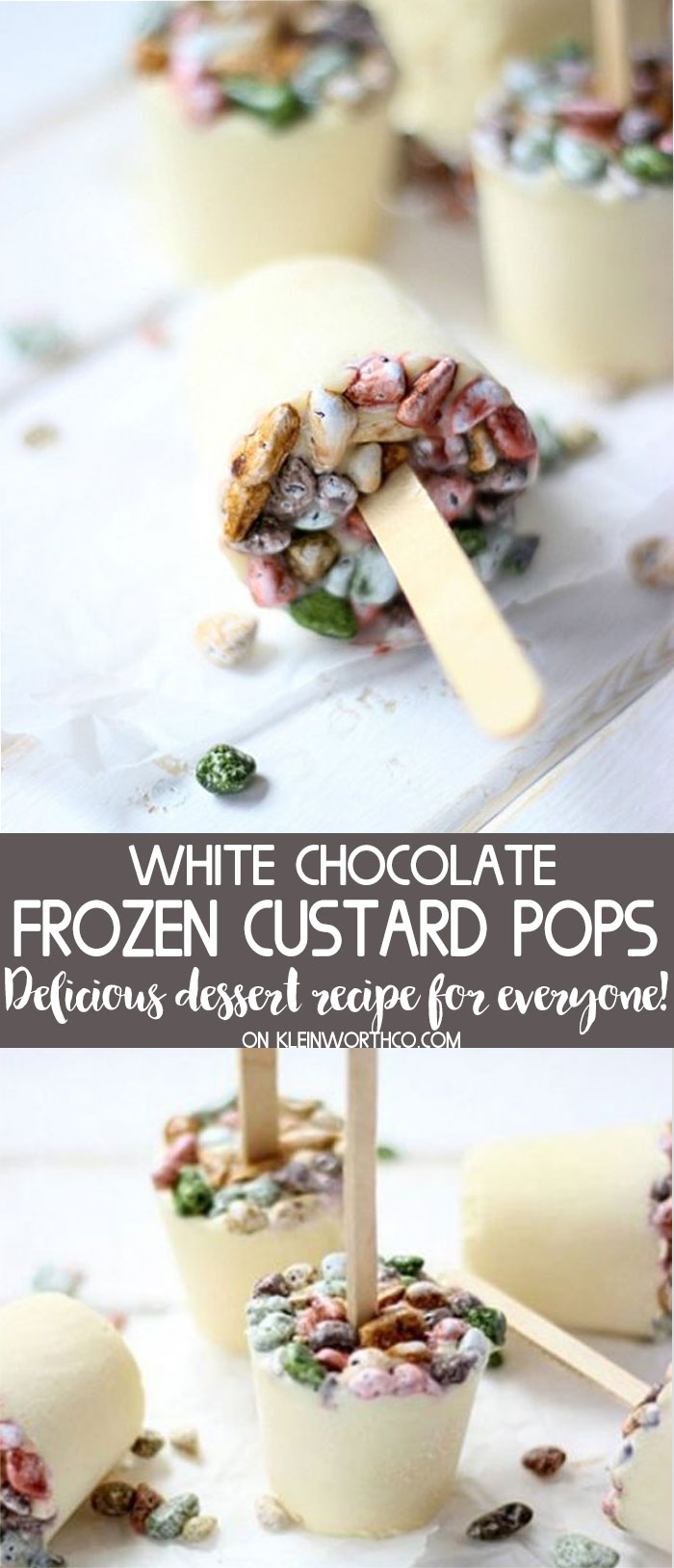 White Chocolate Custard Frozen Pops