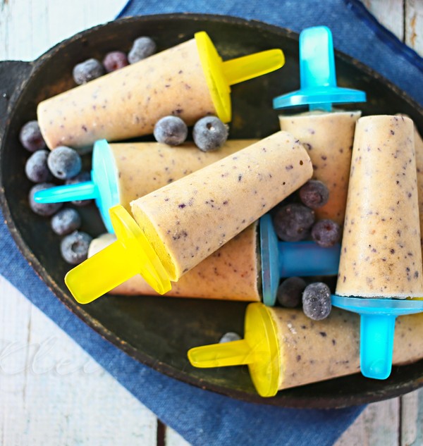 Banana Blueberry Smoothie Pops, www.kleinworthco.com