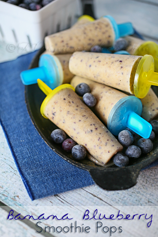 Banana Blueberry Smoothie Pops, www.kleinworthco.com