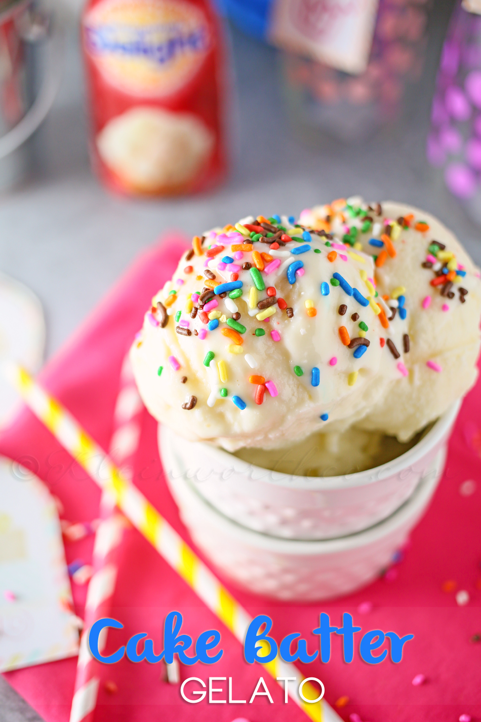 Cake Batter Gelato Kleinworth & Co