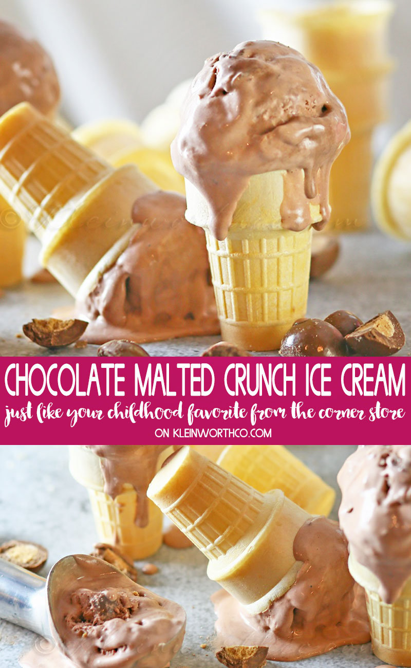 Chocolate Malted Crunch Ice Cream