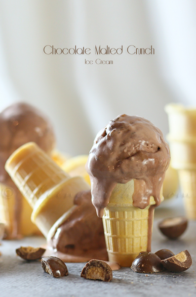 Chocolate Malted Crunch Ice Cream - Just like you remember from Thrifty {on Kleinworth & Co. www.kleinworthco.com}