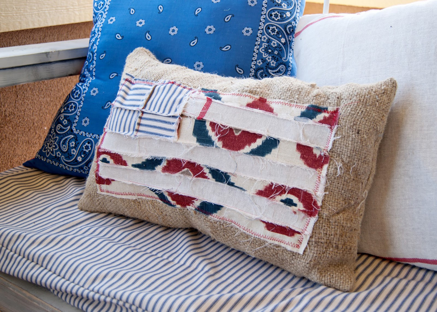 DIY Scrappy Flag Pillow