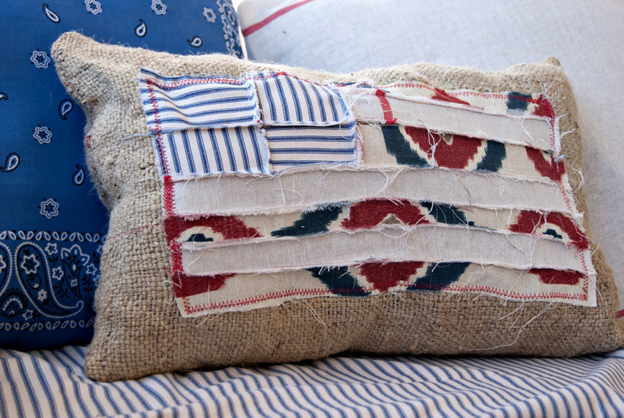 DIY Scrappy Flag Pillow