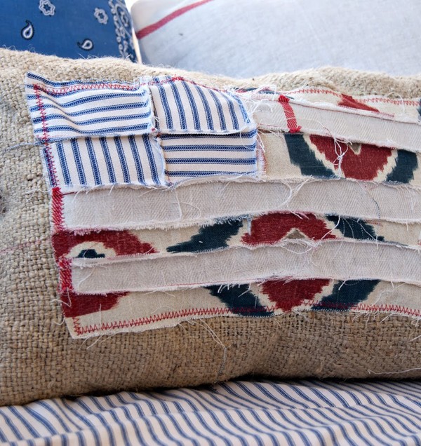 DIY Scrappy Flag Pillow