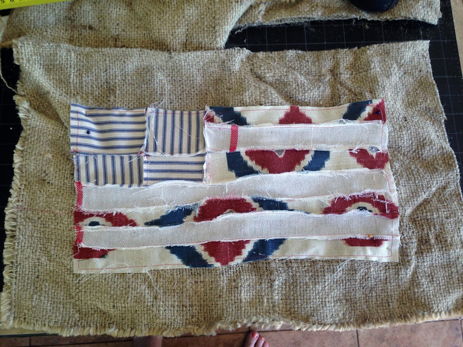 DIY Scrappy Flag Pillow