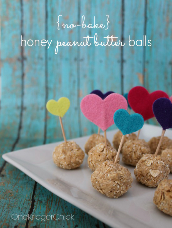 No Bake Honey Peanut Butter Balls from One Krieger Chick