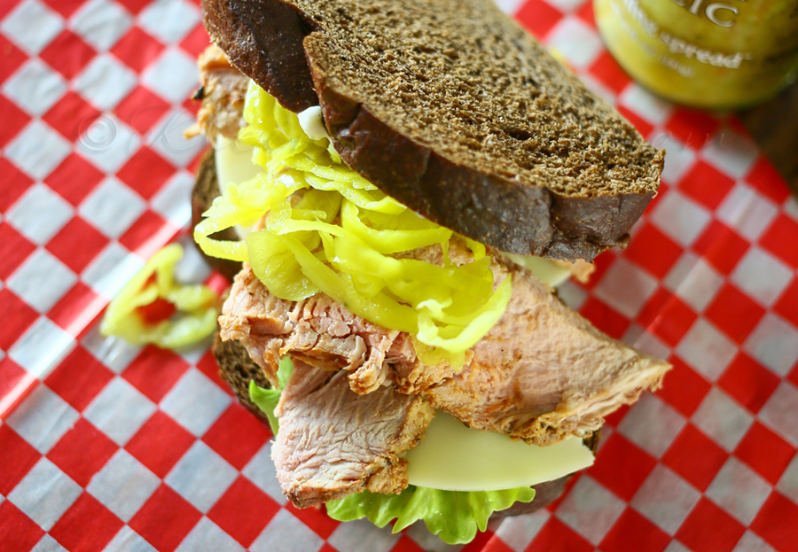 Pepperoncini Pork Tenderloin Sandwich