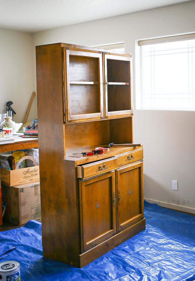 Metallic Hutch Make Over