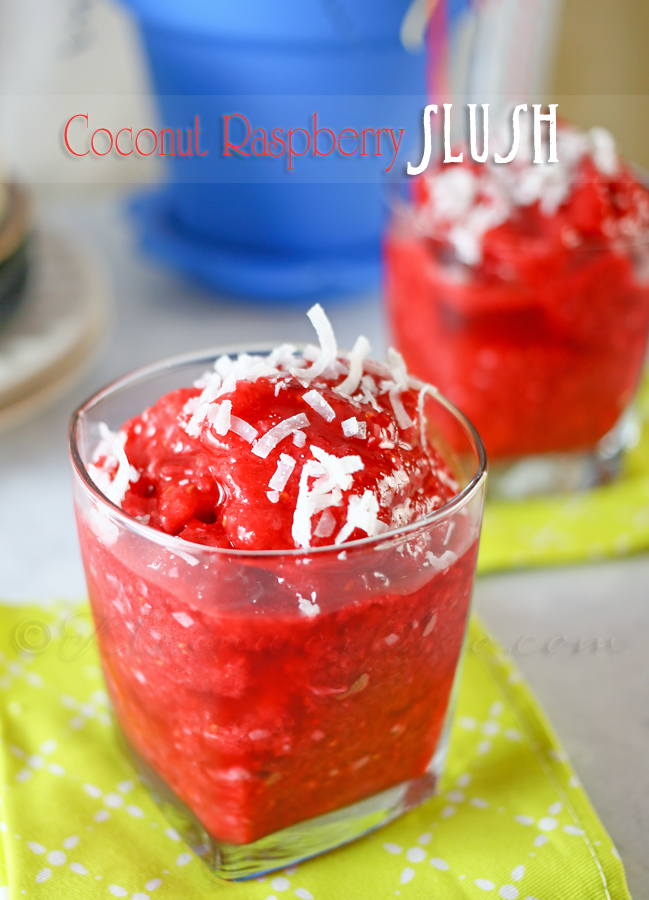 Coconut Raspberry Slush {from Kleinworth & Co. www.kleinworthco.com}