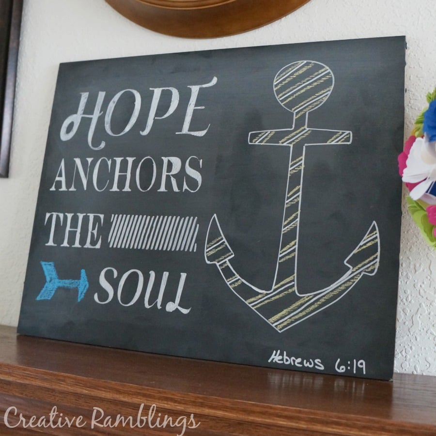 Summer Anchor Chalkboard Art