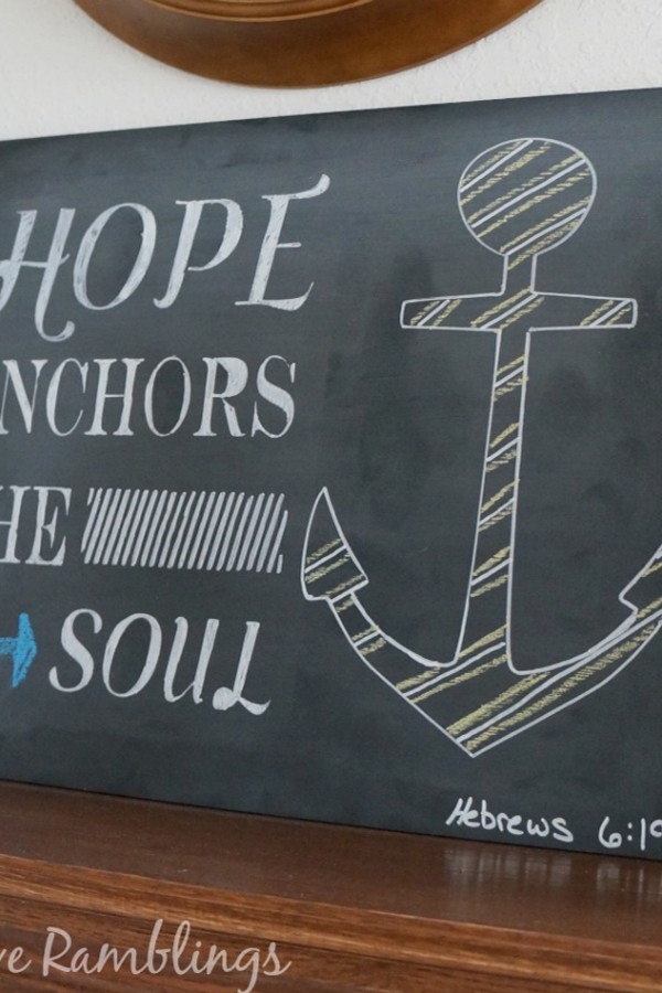 Summer Anchor Chalkboard Art