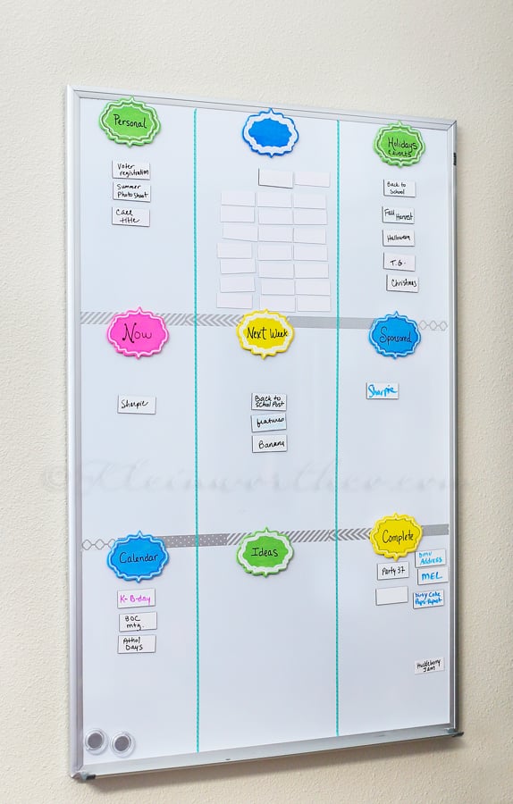 Simple White Board Organizer