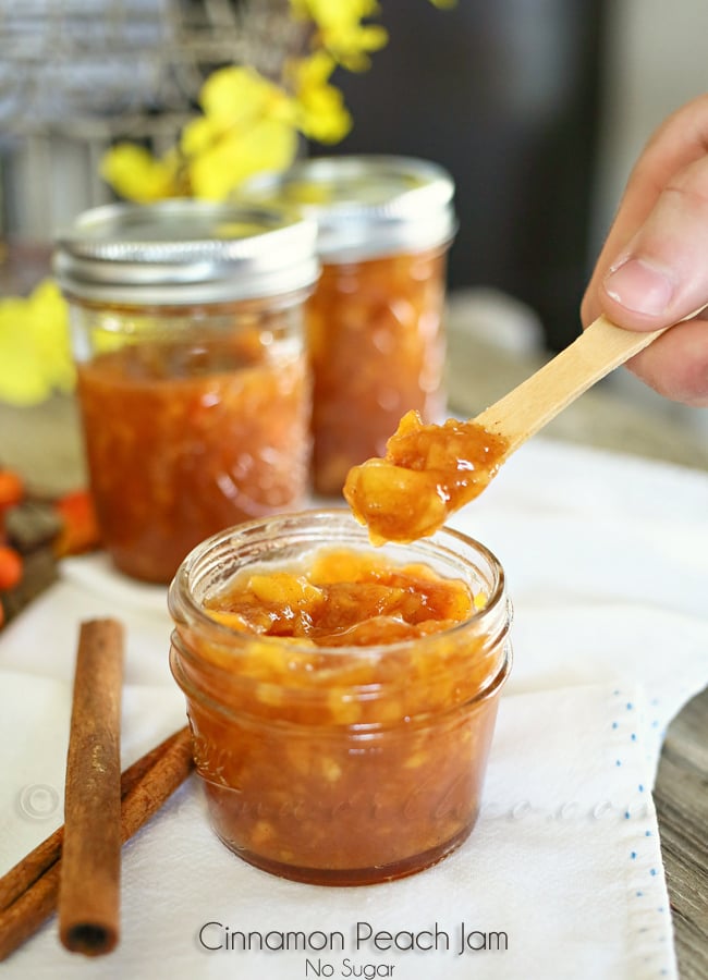 Cinnamon Peach Jam - No Sugar