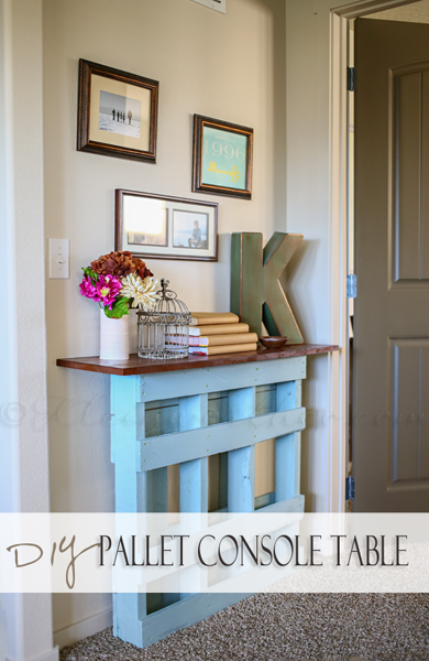 Table console en palettes DIY