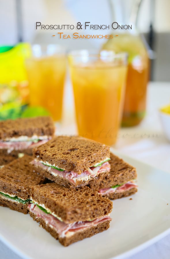 Prosciutto & French Onion Tea Sandwiches