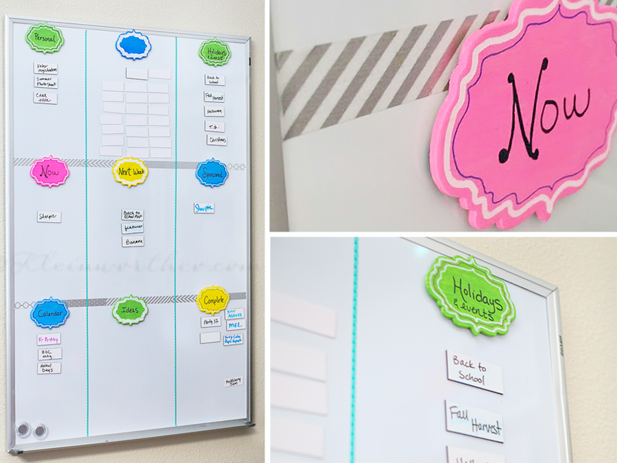 Simple White Board Organizer